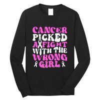 Funny Breast Cancer Pink Ribbon Awareness Design Long Sleeve Shirt