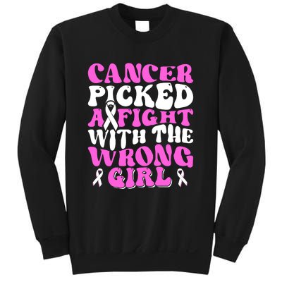 Funny Breast Cancer Pink Ribbon Awareness Design Sweatshirt