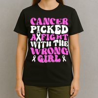 Funny Breast Cancer Pink Ribbon Awareness Design T-Shirt