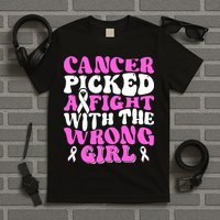 Funny Breast Cancer Pink Ribbon Awareness Design T-Shirt