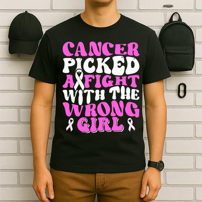 Funny Breast Cancer Pink Ribbon Awareness Design T-Shirt