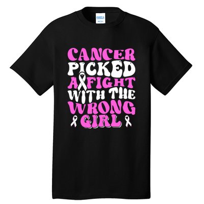 Funny Breast Cancer Pink Ribbon Awareness Design Tall T-Shirt