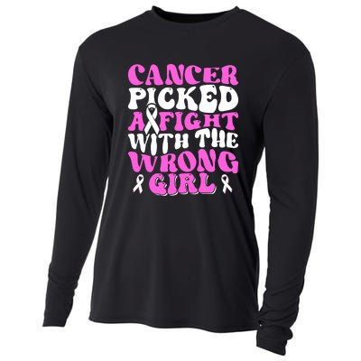 Funny Breast Cancer Pink Ribbon Awareness Design Cooling Performance Long Sleeve Crew