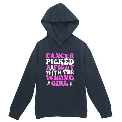 Funny Breast Cancer Pink Ribbon Awareness Design Urban Pullover Hoodie