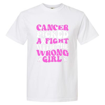 Funny Breast Cancer Pink Ribbon Awareness Design Garment-Dyed Heavyweight T-Shirt