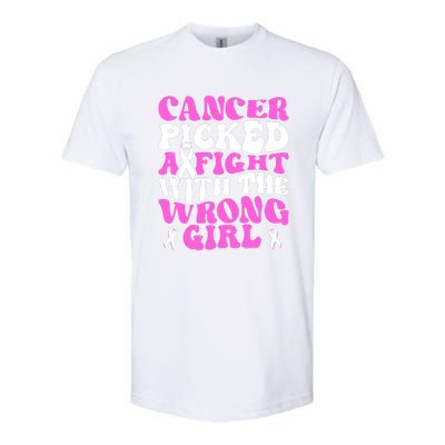 Funny Breast Cancer Pink Ribbon Awareness Design Softstyle CVC T-Shirt