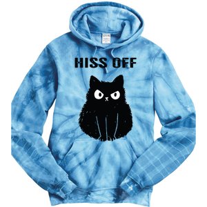 Funny Black Cat Hiss Off Meow Cat Tie Dye Hoodie