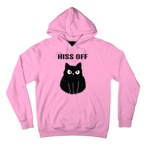 Funny Black Cat Hiss Off Meow Cat Hoodie