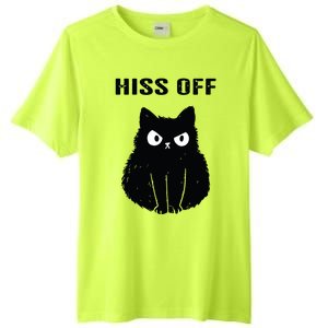 Funny Black Cat Hiss Off Meow Cat Tall Fusion ChromaSoft Performance T-Shirt