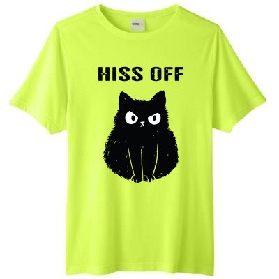 Funny Black Cat Hiss Off Meow Cat Tall Fusion ChromaSoft Performance T-Shirt