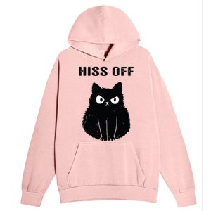 Funny Black Cat Hiss Off Meow Cat Urban Pullover Hoodie