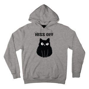 Funny Black Cat Hiss Off Meow Cat Tall Hoodie