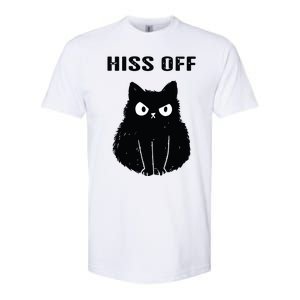 Funny Black Cat Hiss Off Meow Cat Softstyle CVC T-Shirt