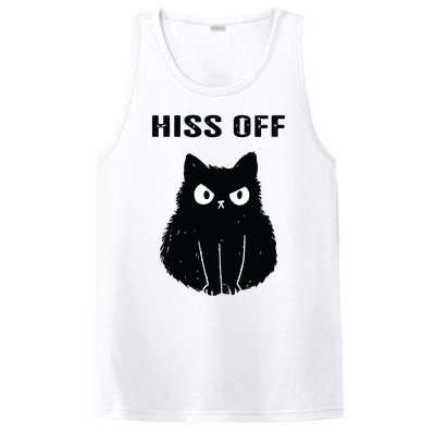 Funny Black Cat Hiss Off Meow Cat PosiCharge Competitor Tank