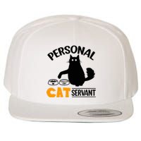 Funny Black Cat Personal Cat Servant Wool Snapback Cap