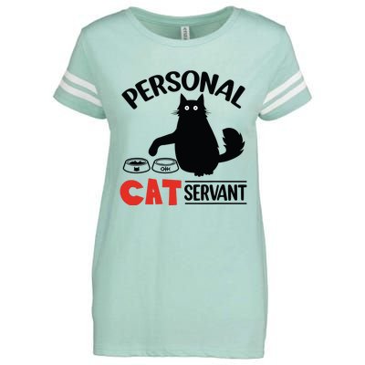 Funny Black Cat Personal Cat Servant Enza Ladies Jersey Football T-Shirt