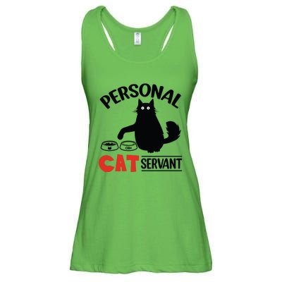 Funny Black Cat Personal Cat Servant Ladies Essential Flowy Tank