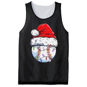 Funny Baseball Christmas Santa Hat Funny Baseball Xmas Holiday Mesh Reversible Basketball Jersey Tank