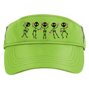 Funny Breast Cancer Awareness Dancing Halloween Skeletons Adult Drive Performance Visor