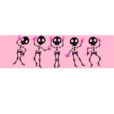 Funny Breast Cancer Awareness Dancing Halloween Skeletons Bumper Sticker