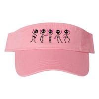 Funny Breast Cancer Awareness Dancing Halloween Skeletons Valucap Bio-Washed Visor