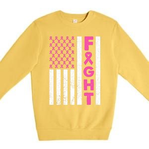 Fight Breast Cancer Breast Cancer Awareness Items Premium Crewneck Sweatshirt