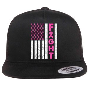 Fight Breast Cancer Breast Cancer Awareness Items Flat Bill Trucker Hat