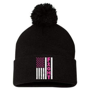 Fight Breast Cancer Breast Cancer Awareness Items Pom Pom 12in Knit Beanie