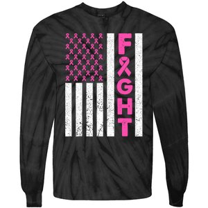 Fight Breast Cancer Breast Cancer Awareness Items Tie-Dye Long Sleeve Shirt