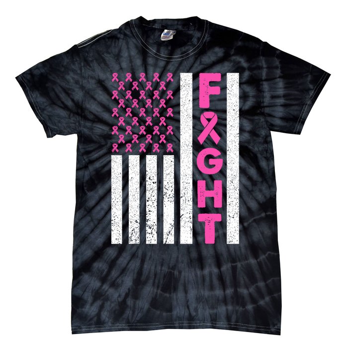 Fight Breast Cancer Breast Cancer Awareness Items Tie-Dye T-Shirt