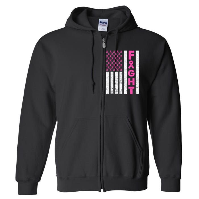 Fight Breast Cancer Breast Cancer Awareness Items Full Zip Hoodie