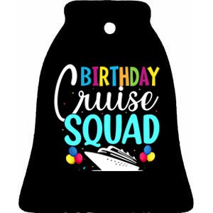 Funny Birthday Cruise Squad Cruising Ship Vacation Party Ceramic Bell Ornament