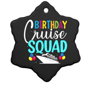 Funny Birthday Cruise Squad Cruising Ship Vacation Party Ceramic Star Ornament