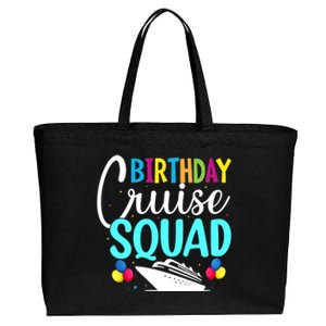 Funny Birthday Cruise Squad Cruising Ship Vacation Party Cotton Canvas Jumbo Tote