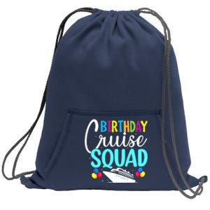 Funny Birthday Cruise Squad Cruising Ship Vacation Party Sweatshirt Cinch Pack Bag