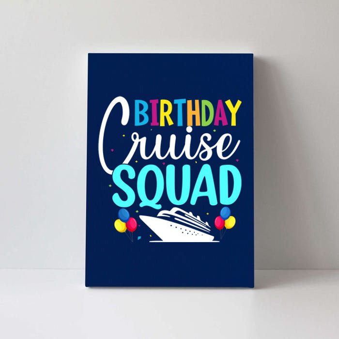 Funny Birthday Cruise Squad Cruising Ship Vacation Party Canvas