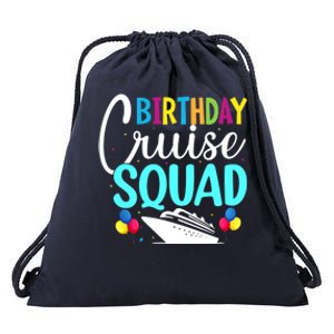 Funny Birthday Cruise Squad Cruising Ship Vacation Party Drawstring Bag