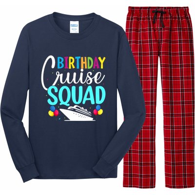 Funny Birthday Cruise Squad Cruising Ship Vacation Party Long Sleeve Pajama Set