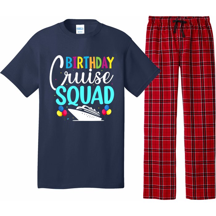 Funny Birthday Cruise Squad Cruising Ship Vacation Party Pajama Set