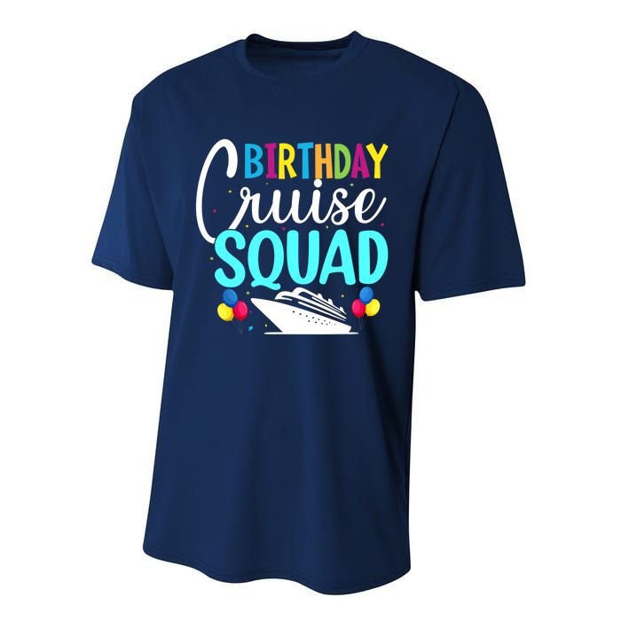 Funny Birthday Cruise Squad Cruising Ship Vacation Party Performance Sprint T-Shirt