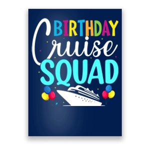 Funny Birthday Cruise Squad Cruising Ship Vacation Party Poster