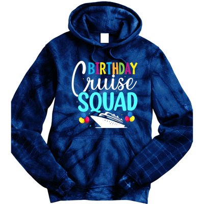 Funny Birthday Cruise Squad Cruising Ship Vacation Party Tie Dye Hoodie