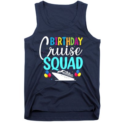 Funny Birthday Cruise Squad Cruising Ship Vacation Party Tank Top