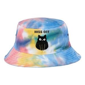 Funny Black Cat Hiss Off Meow Cat Tie Dye Newport Bucket Hat