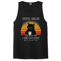 Funny Black Cat Coffee Spelled Backwards Is Eeffoc PosiCharge Competitor Tank