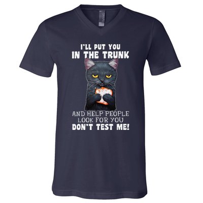 Funny Black Cat Ill Put You In The Trunk Costume Classic V-Neck T-Shirt