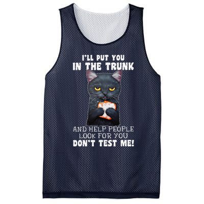 Funny Black Cat Ill Put You In The Trunk Costume Classic Mesh Reversible Basketball Jersey Tank