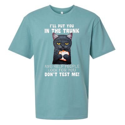 Funny Black Cat Ill Put You In The Trunk Costume Classic Sueded Cloud Jersey T-Shirt