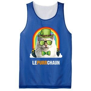 Funny Bir Cat Lepurrchaun St Patricks Day Gift Mesh Reversible Basketball Jersey Tank