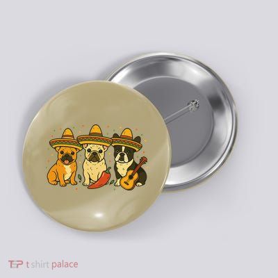 French Bulldog Cinco De Mayo Frenchie Button